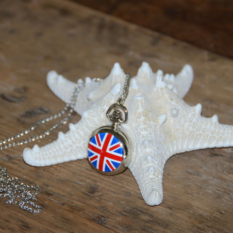 Britain Flag Watch Necklace